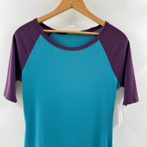 LuLaRoe Julia Midi Dress XS Purple & Teal NWT - Picture 2 of 8